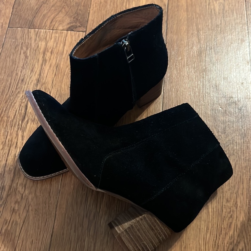 Madewell Bryce Black Suede Ankle Boots Size 8.5